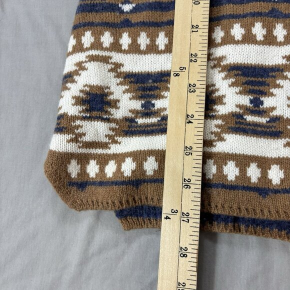 Women’s Orvis Wool Blend Tribal Aztec Open Front Cardigan Sweater Western Small - Picture 5 of 6